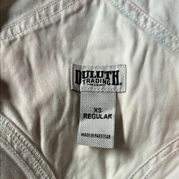 NWT Duluth Trading Co Wild Card Cotton Canvas Bib Overalls Size XS - Picture 5 of 9